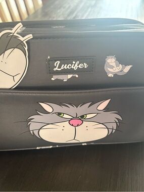 Lucifer  Print Pet Carrier - Black